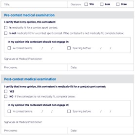 Figure 4: CRB medical practitioner certifications An example from the record book showing a form to be completed