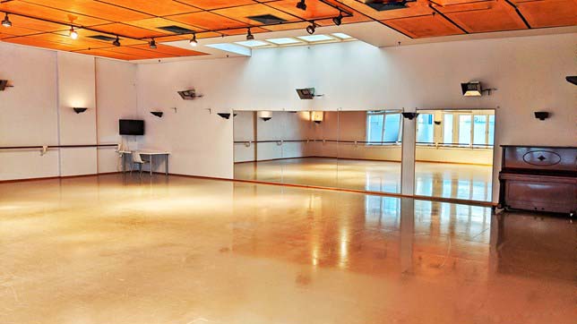 Interior view of an empty studio