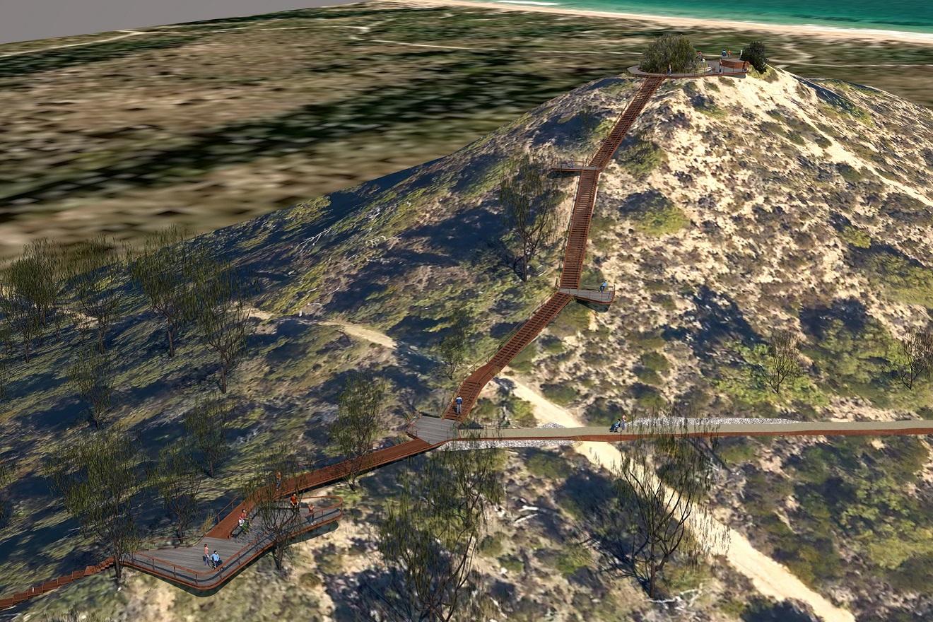 3D render of new lookouts and trails.