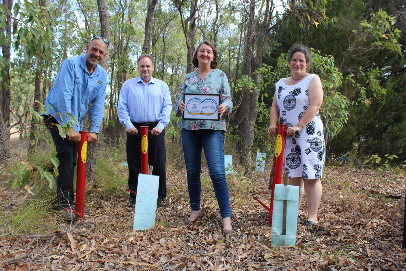Shire President Cr Michelle Rich celebrates the Shire’s 2020 Gold Waterwise Council rating